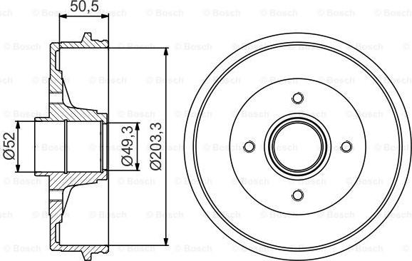 BOSCH 0 986 477 211 - Тормозной барабан autospares.lv