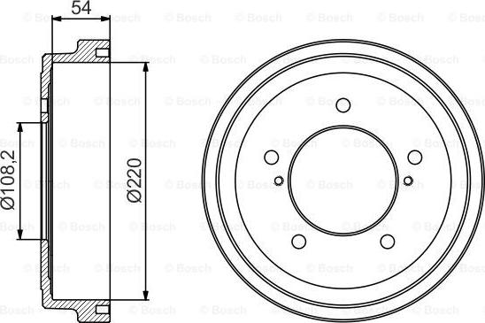 BOSCH 0 986 477 213 - Тормозной барабан autospares.lv