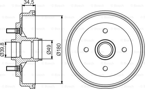 BOSCH 0 986 477 239 - Тормозной барабан autospares.lv