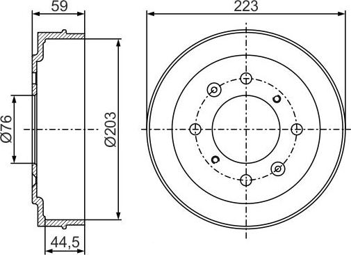 BOSCH 0 986 477 234 - Тормозной барабан autospares.lv