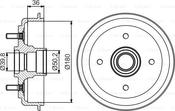 BOSCH 0 986 477 238 - Тормозной барабан autospares.lv