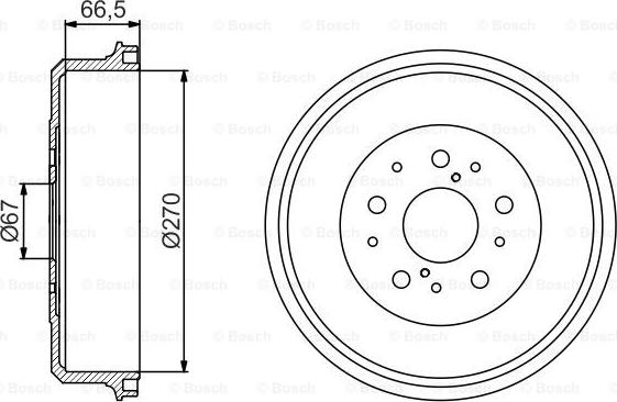 BOSCH 0 986 477 224 - Тормозной барабан autospares.lv