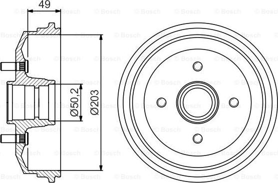 BOSCH 0 986 477 226 - Тормозной барабан autospares.lv