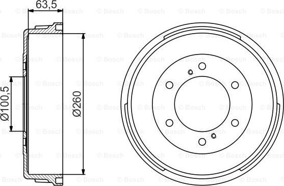 BOSCH 0 986 477 223 - Тормозной барабан autospares.lv