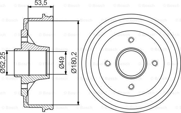 BOSCH 0 986 477 270 - Тормозной барабан autospares.lv