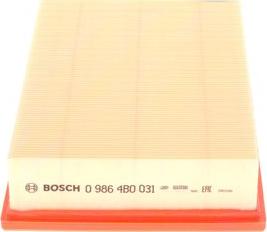 BOSCH 0 986 4B0 031 - Воздушный фильтр, двигатель autospares.lv