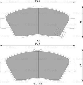 BOSCH 0 986 505 948 - Тормозные колодки, дисковые, комплект autospares.lv