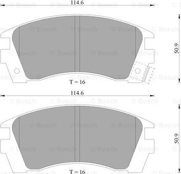 BOSCH 0 986 505 947 - Тормозные колодки, дисковые, комплект autospares.lv