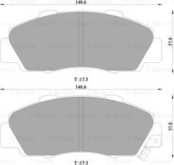 BOSCH 0 986 505 956 - Тормозные колодки, дисковые, комплект autospares.lv