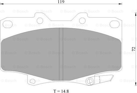 BOSCH 0 986 505 904 - Тормозные колодки, дисковые, комплект autospares.lv