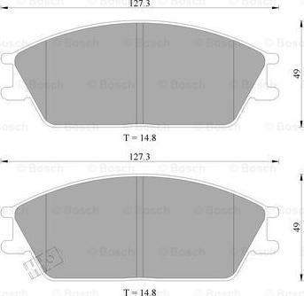 BOSCH 0 986 505 985 - Тормозные колодки, дисковые, комплект autospares.lv