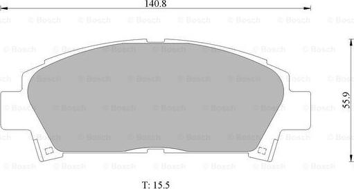 BOSCH 0 986 505 937 - Тормозные колодки, дисковые, комплект autospares.lv