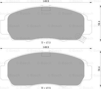 BOSCH 0 986 505 404 - Тормозные колодки, дисковые, комплект autospares.lv