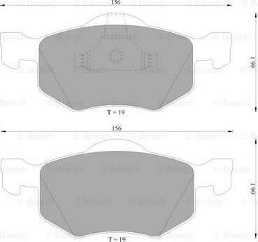 BOSCH 0 986 505 400 - Тормозные колодки, дисковые, комплект autospares.lv