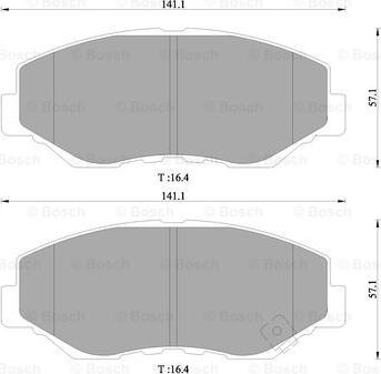 BOSCH 0 986 505 401 - Тормозные колодки, дисковые, комплект autospares.lv