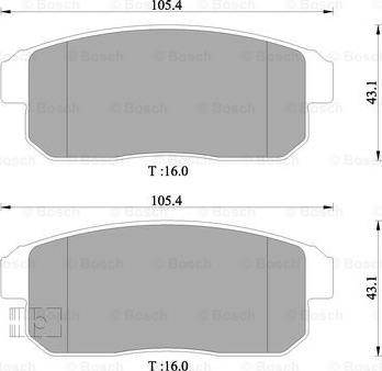 BOSCH 0 986 505 407 - Тормозные колодки, дисковые, комплект autospares.lv