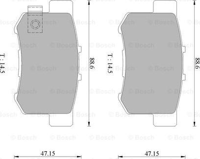 BOSCH 0 986 505 694 - Тормозные колодки, дисковые, комплект autospares.lv