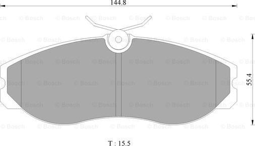 BOSCH 0 986 505 646 - Тормозные колодки, дисковые, комплект autospares.lv