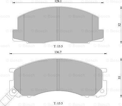 BOSCH 0 986 505 685 - Тормозные колодки, дисковые, комплект autospares.lv