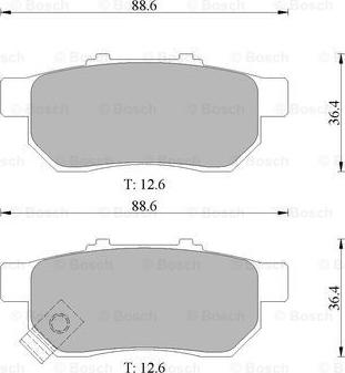 BOSCH 0 986 505 639 - Тормозные колодки, дисковые, комплект autospares.lv