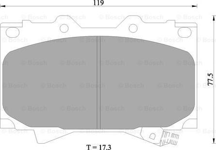 BOSCH 0 986 505 670 - Тормозные колодки, дисковые, комплект autospares.lv