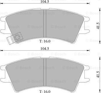 BOSCH 0 986 505 098 - Тормозные колодки, дисковые, комплект autospares.lv