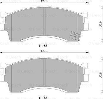 BOSCH 0 986 505 097 - Тормозные колодки, дисковые, комплект autospares.lv