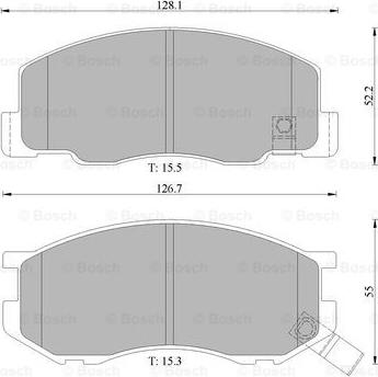 BOSCH 0 986 505 005 - Тормозные колодки, дисковые, комплект autospares.lv