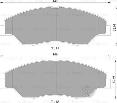 BOSCH 0 986 505 000 - Тормозные колодки, дисковые, комплект autospares.lv