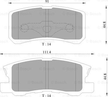 BOSCH 0 986 505 079 - Тормозные колодки, дисковые, комплект autospares.lv