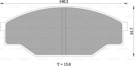 BOSCH 0 986 505 347 - Тормозные колодки, дисковые, комплект autospares.lv