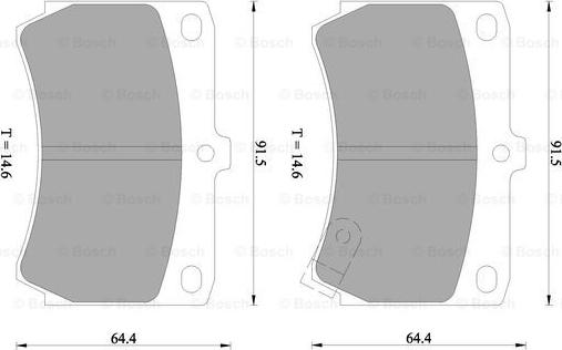 BOSCH 0 986 505 355 - Тормозные колодки, дисковые, комплект autospares.lv