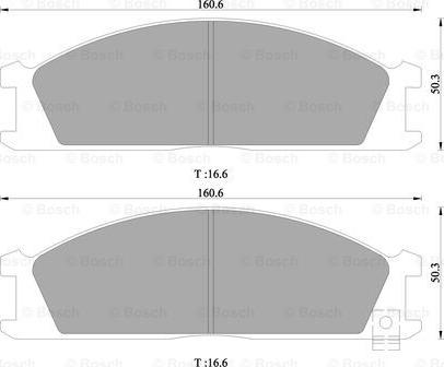 BOSCH 0 986 505 363 - Тормозные колодки, дисковые, комплект autospares.lv