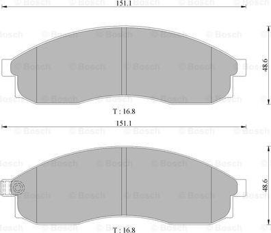 BOSCH 0 986 505 382 - Тормозные колодки, дисковые, комплект autospares.lv