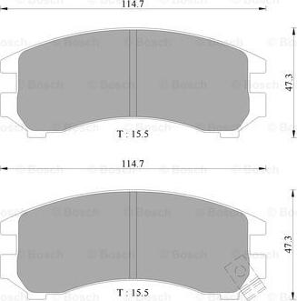 BOSCH 0 986 505 375 - Тормозные колодки, дисковые, комплект autospares.lv