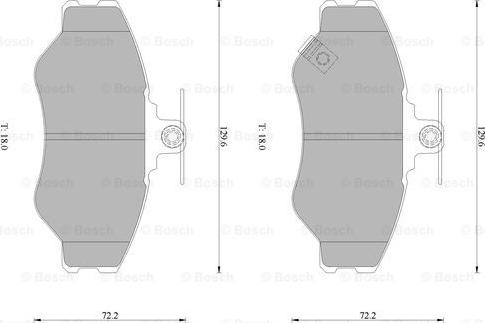 BOSCH 0 986 505 295 - Тормозные колодки, дисковые, комплект autospares.lv