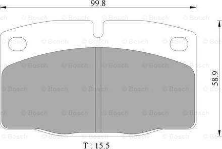 BOSCH 0 986 505 242 - Тормозные колодки, дисковые, комплект autospares.lv