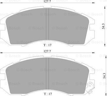 BOSCH 0 986 505 796 - Тормозные колодки, дисковые, комплект autospares.lv