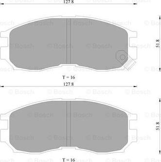 BOSCH 0 986 505 743 - Тормозные колодки, дисковые, комплект autospares.lv