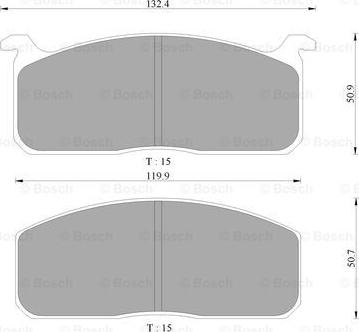 BOSCH 0 986 505 751 - Тормозные колодки, дисковые, комплект autospares.lv