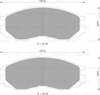 BOSCH 0 986 505 753 - Тормозные колодки, дисковые, комплект autospares.lv