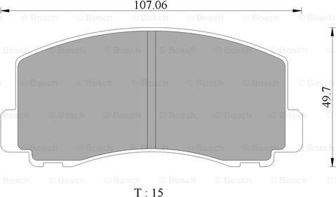 BOSCH 0 986 505 782 - Тормозные колодки, дисковые, комплект autospares.lv