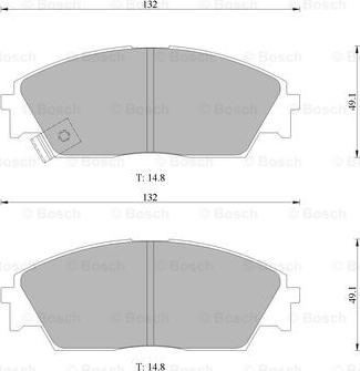 BOSCH 0 986 505 725 - Тормозные колодки, дисковые, комплект autospares.lv