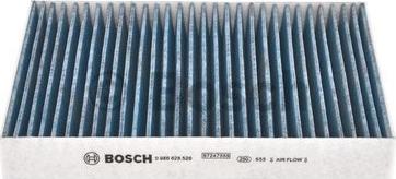 BOSCH 0 986 628 526 - Фильтр воздуха в салоне autospares.lv