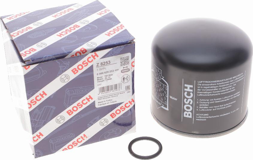 BOSCH 0 986 628 253 - Патрон осушителя воздуха, пневматическая система autospares.lv