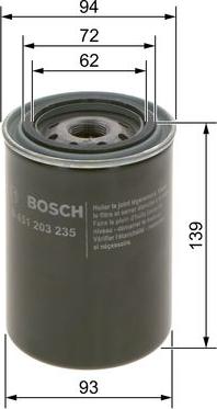 BOSCH 0 986 627 641 - Масляный фильтр autospares.lv