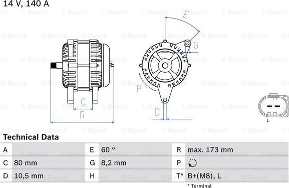 BOSCH 0 986 049 950 - Генератор autospares.lv