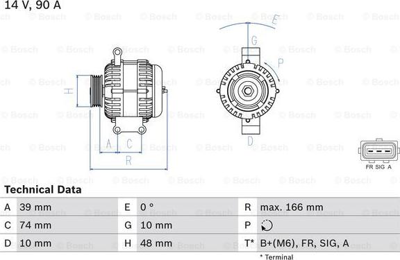 BOSCH 0 986 049 980 - Генератор autospares.lv