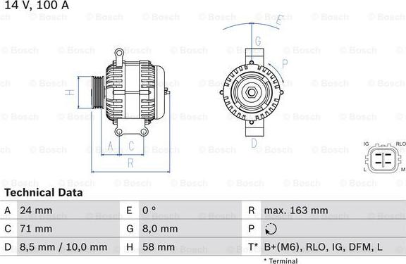 BOSCH 0 986 049 970 - Генератор autospares.lv