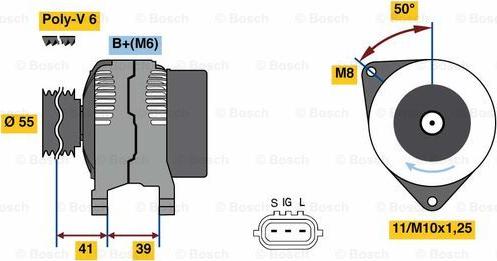 BOSCH 0 986 049 490 - Генератор autospares.lv